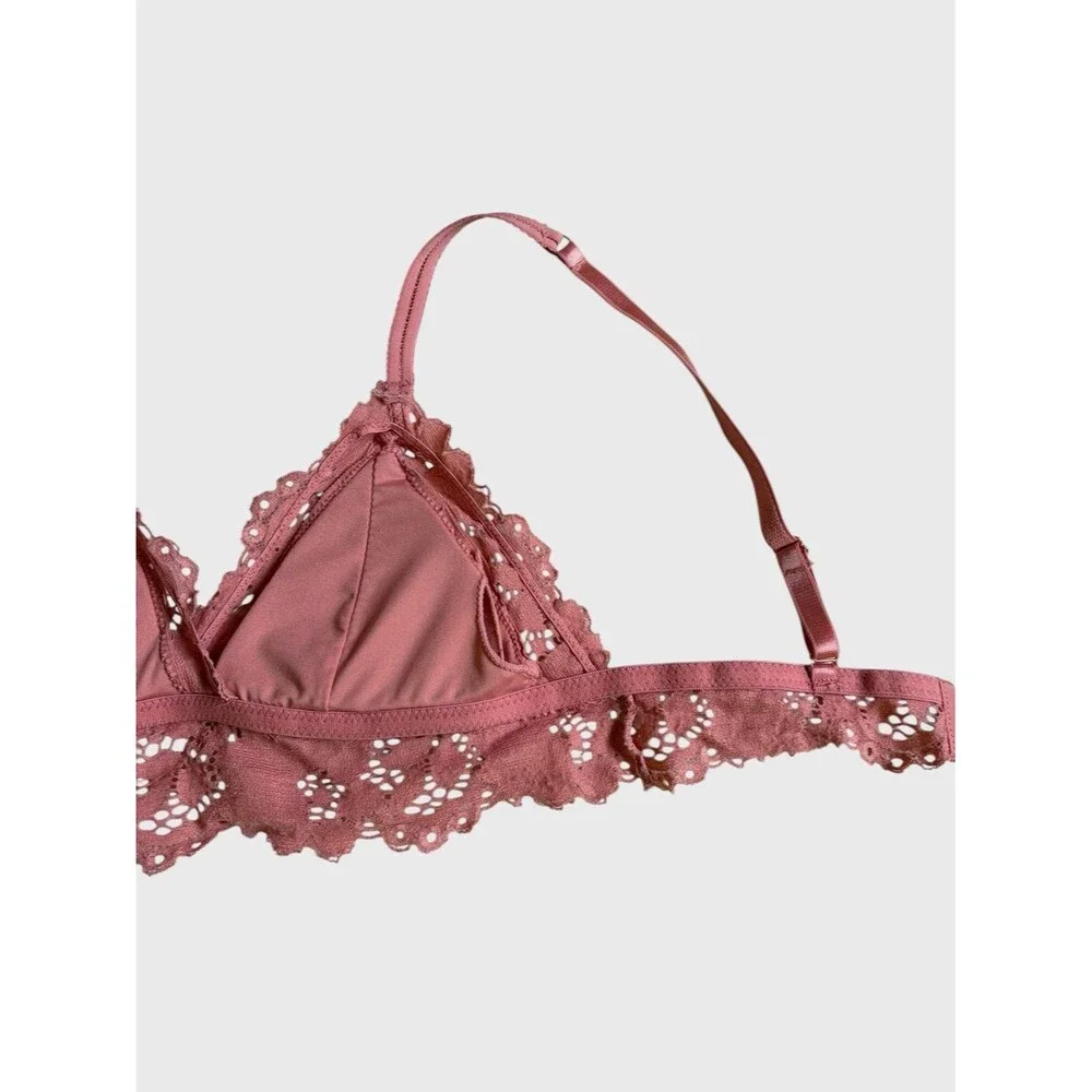 Marilyn Monroe Dusty Rose Lace Bralette Women's Size M Feminine Coquette